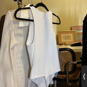 White 90’s muscle tank bodysuit by Babaton